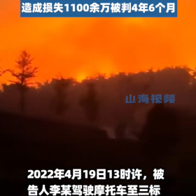 【兔子报】#丢烟头引青岛山火男子被判4年半#，造成损失1100余万元