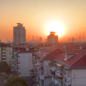 喜欢日落，
当黄昏